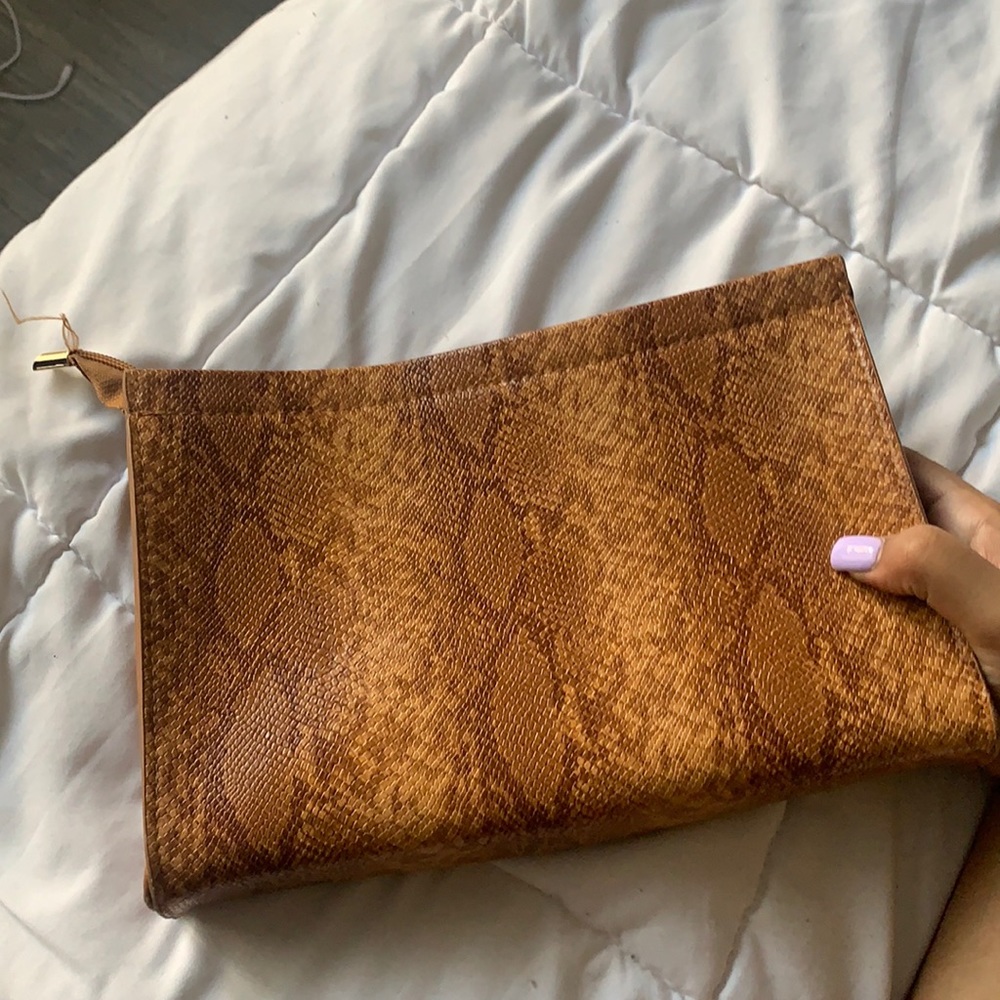 Snakeskin clutch